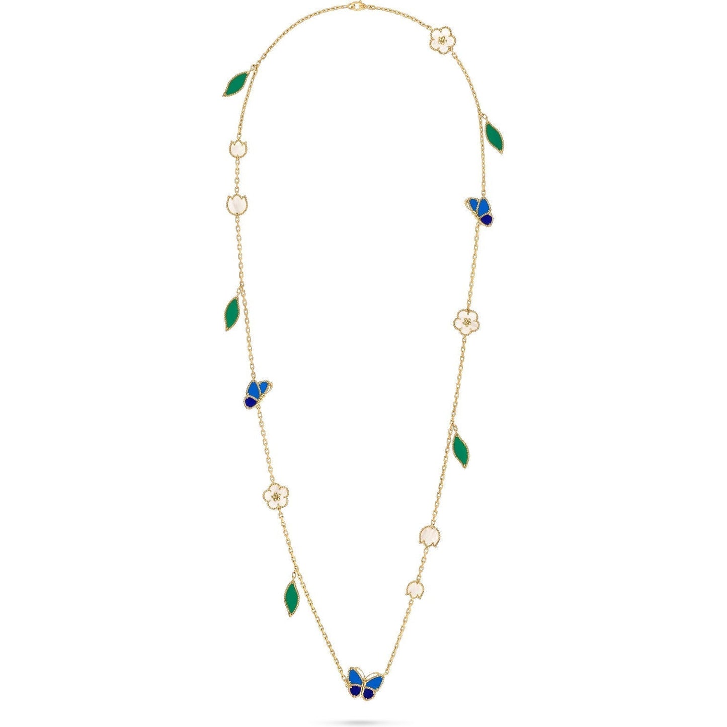 [Blue Tears Jewelry]LUCKY SPRING BUTTERFLY 15 FLOWER NECKLACE