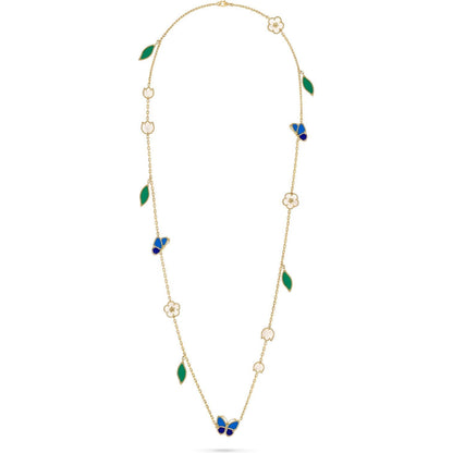 [Blue Tears Jewelry]LUCKY SPRING BUTTERFLY 15 FLOWER NECKLACE