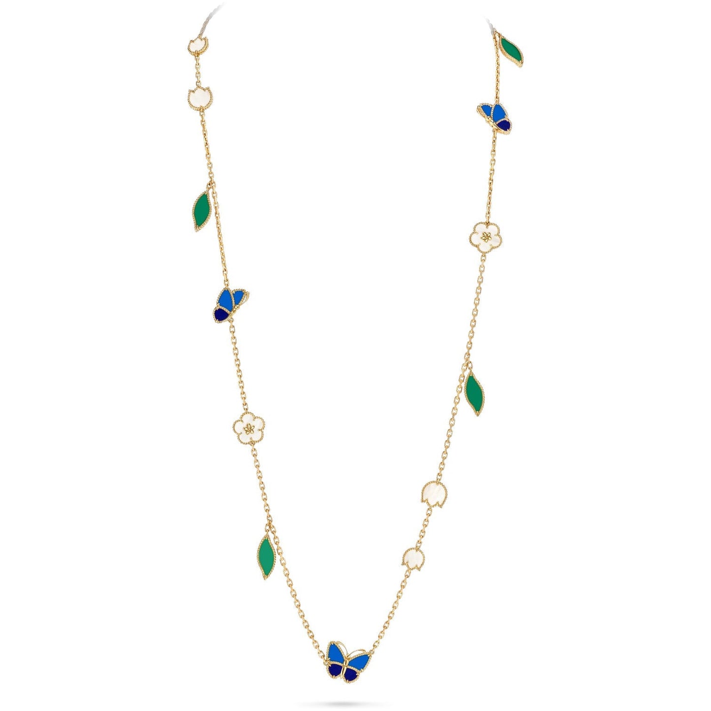 [Blue Tears Jewelry]LUCKY SPRING BUTTERFLY 15 FLOWER NECKLACE