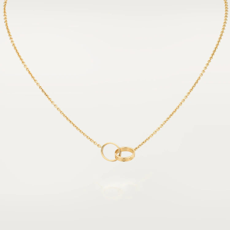 [BLUE TEARS]LOVE NECKLACE DOUBLE RING GOLD