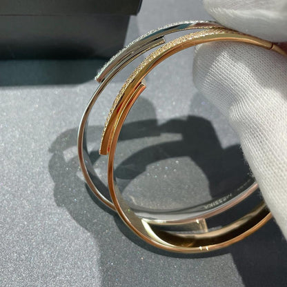 [Blue Tears Jewelry]Move Noa Rose Gold Pavé Diamond Bangle Bracelet