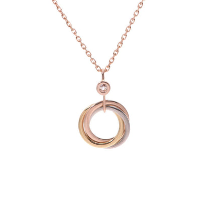 [BLUE TEARS]TRINITY SILVER GOLD PINK GOLD NECKLACE