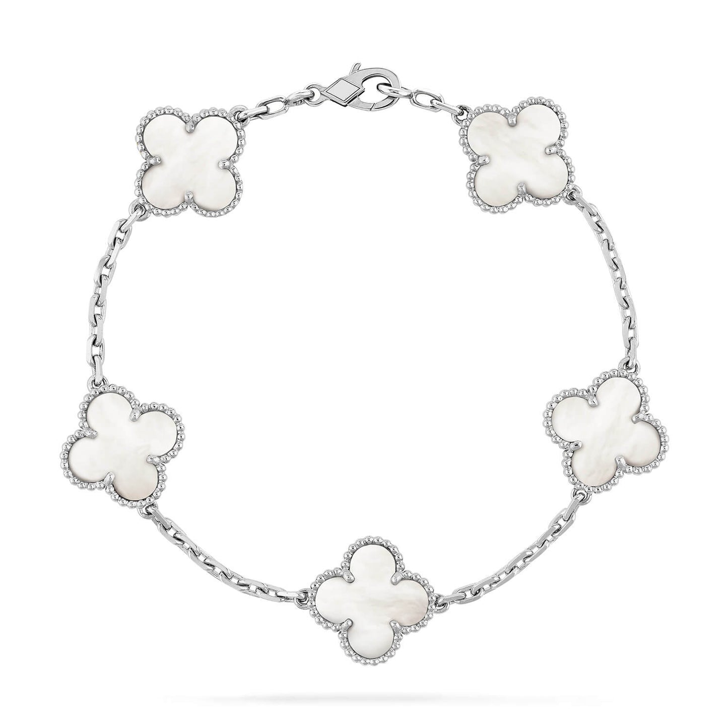 [BLUE TEARS]CLOVER SILVER MOP 5 MOTIF BRACELET