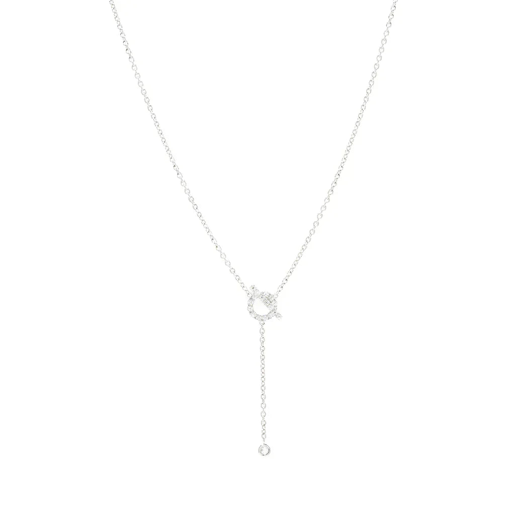 [BLUE TEARS]FINESSE SILVER DIAMOND NECKLACE