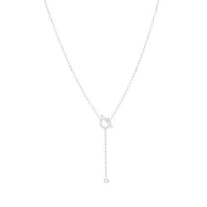 [BLUE TEARS]FINESSE SILVER DIAMOND NECKLACE