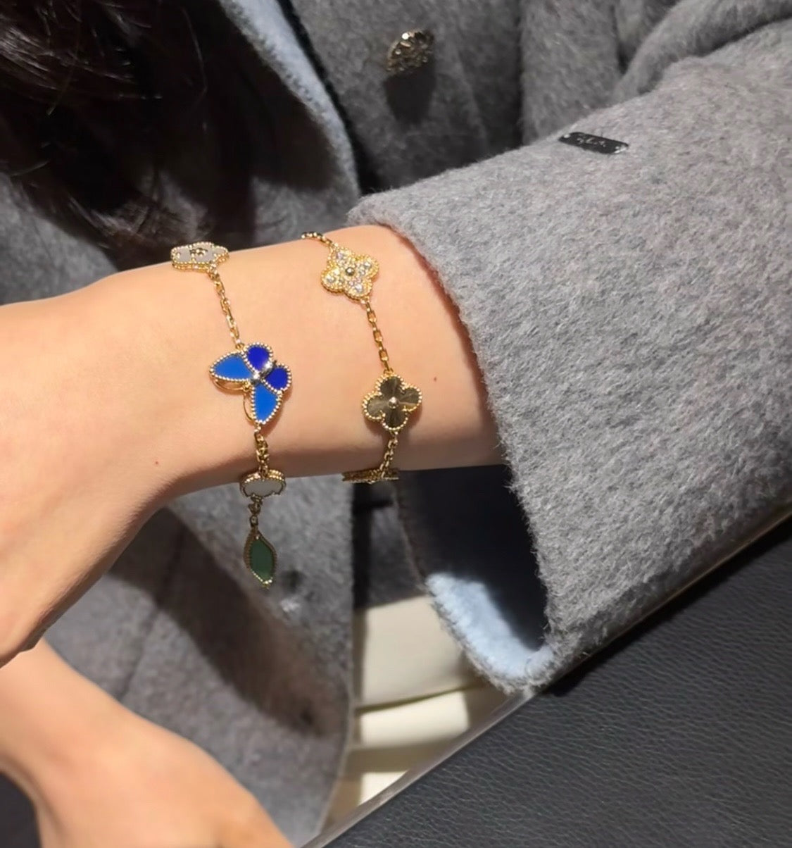 [Blue Tears Jewelry]LUCKY SPRING BUTTERFLY 5 MOTIF BRACELET