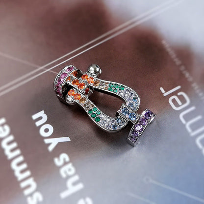 [BLUE TEARS]FORCE LARGE HORSESHOE CLASP  METAL BRACELET