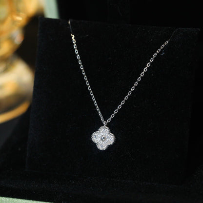 [BLUE TEARS]CLOVER MINI 9.5MM PENDANT DIAMOND NECKLACE