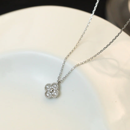 [BLUE TEARS]CLOVER MINI 9.5MM PENDANT DIAMOND NECKLACE