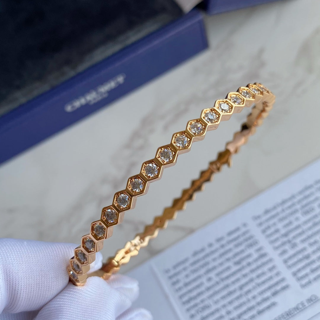 [BLUE TEARS]BEE LOVE GOLD BRACELET FULL DIAMOND
