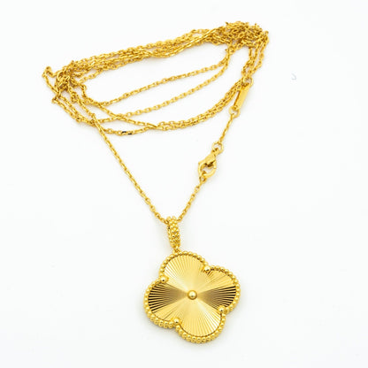 [BLUE TEARS]CLOVER 25MM PEDANT NECKLACE GOLD