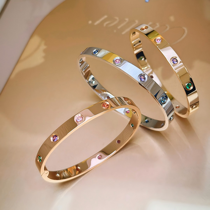 [Blue Tears Jewelry]2026 RAINBOW LOVE BRACELET 6.1MM  10 DIAMONDS