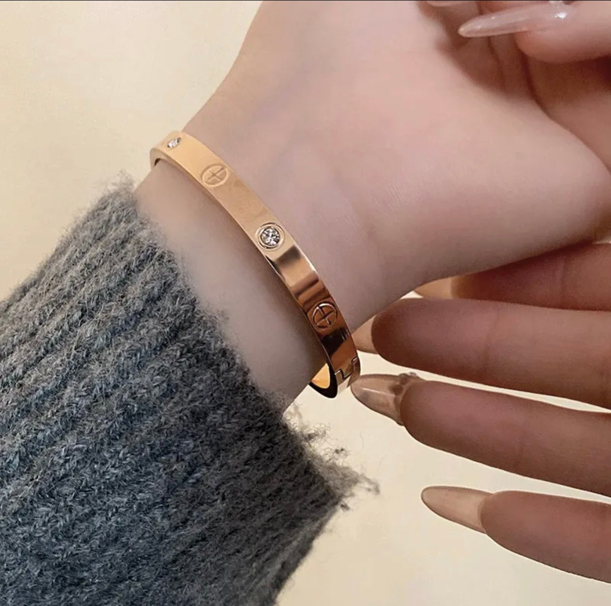 [Blue Tears Jewelry]2026 RAINBOW LOVE BRACELET 6.1MM  10 DIAMONDS