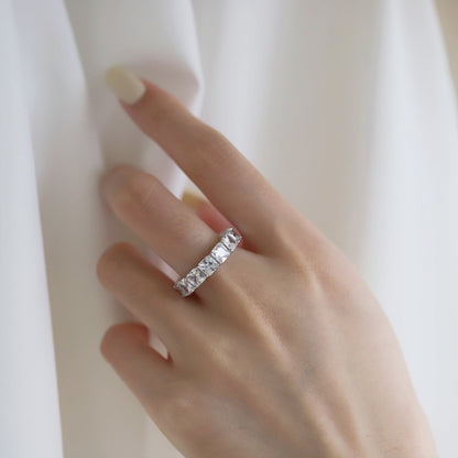 [Nova Jewelry]Elegant Princess Cut Tennis Ring