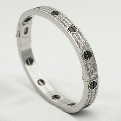 [BLUE TEARS]LOVE BRACELET 6.1MM DIAMOND-PAVED CERAMIC