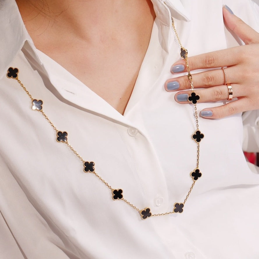 [BLUE TEARS]CLOVER 20 MOTIFS ONYX ROSE GOLD