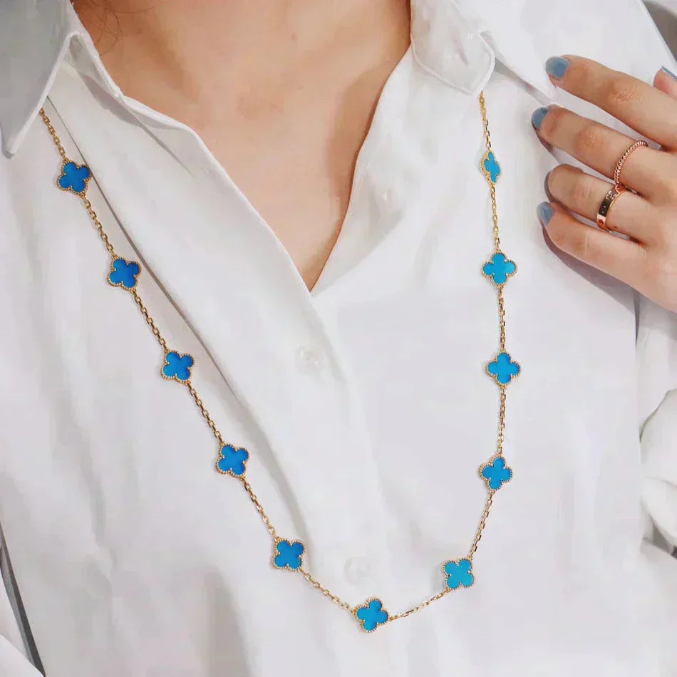 [BLUE TEARS]CLOVER 20 MOTIFS TURQUOISE GOLD