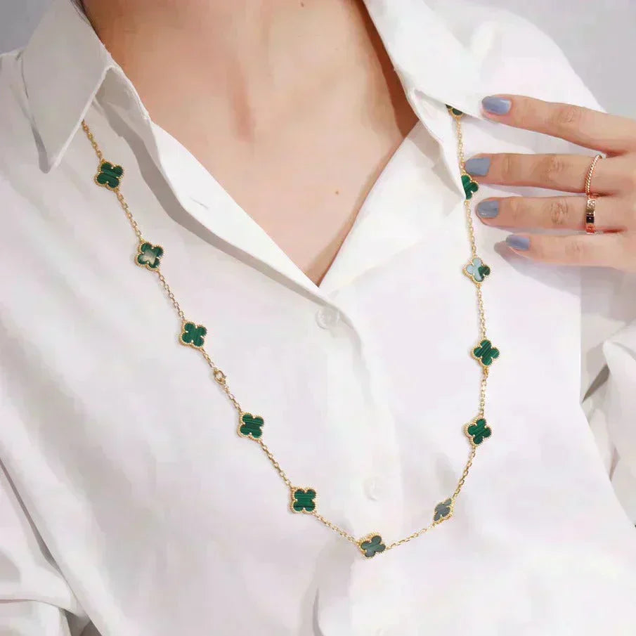 [BLUE TEARS]CLOVER 20 MOTIFS MALACHITE GOLD