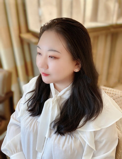 [BLUE TEARS]STAR BLOSSOM STUD EARRINGS PINK GOLD DIAMONDS