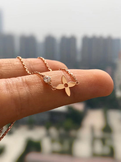 [BLUE TEARS]BLOSSOM PENDANT PINK GOLD AND DIAMOND