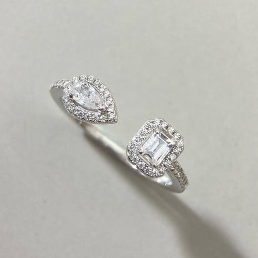 [Blue Tears Jewelry]MY TWIN TOI & MOI SILVER DIAMOND RING