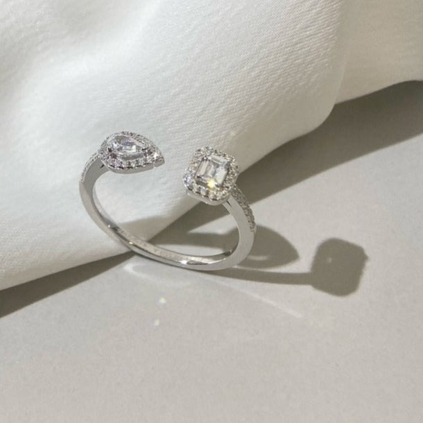 [Blue Tears Jewelry]MY TWIN TOI & MOI SILVER DIAMOND RING