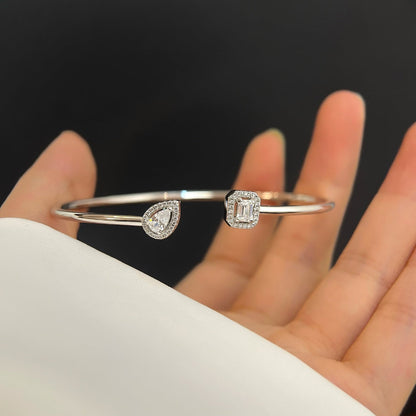[Blue Tears Jewelry]JONC FLEX MY TWIN TOI & MOI SILVER DIAMOND BRACELET