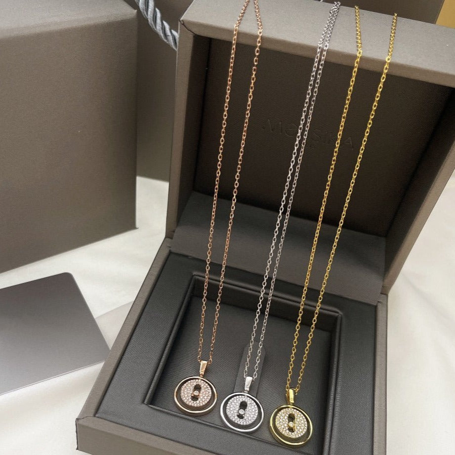 [Blue Tears Jewelry]LUCKY MOVER PM PAVED NECKLACE