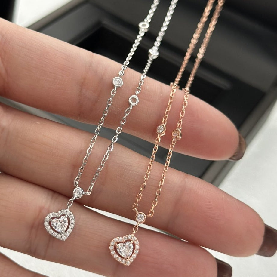 [Blue Tears Jewelry]JOY HEART DIAMOND NECKLACE