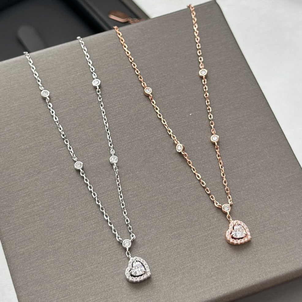 [Blue Tears Jewelry]JOY HEART DIAMOND NECKLACE
