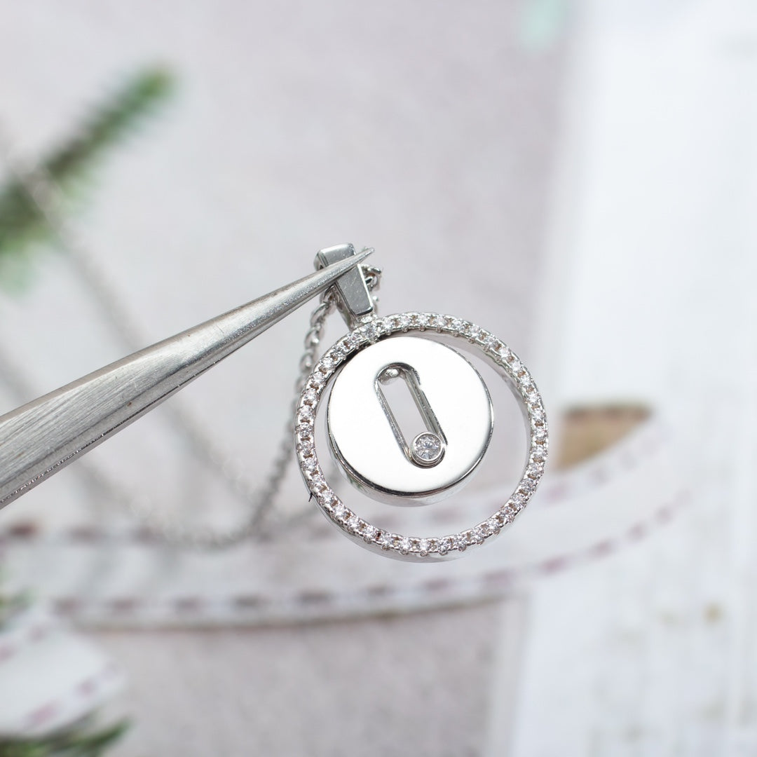 [Blue Tears Jewelry]LUCKY MOVE PM NECKLACE SILVER DIAMOND