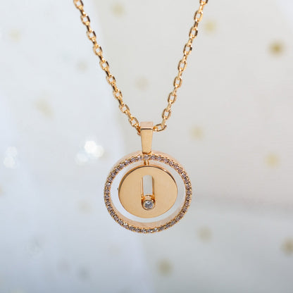 [Blue Tears Jewelry]LUCKY MOVE PM NECKLACE PINK GOLD DIAMOND