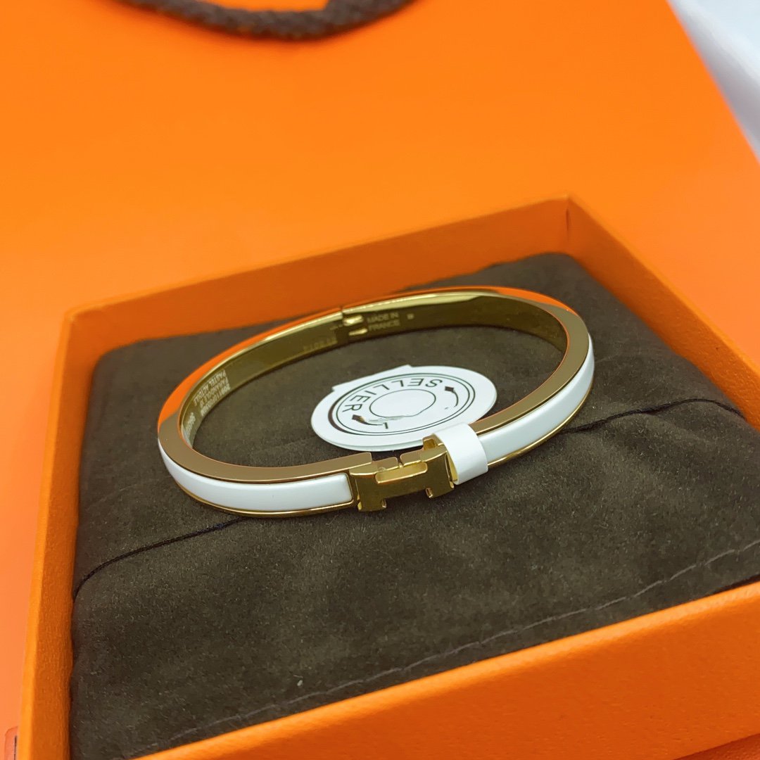 [BLUE TEARS]CLASSIC HM CLIC WHITE 8MM ENAMEL BRACELET