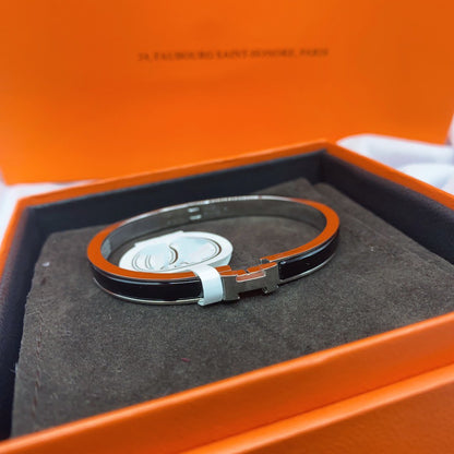 [BLUE TEARS]CLASSIC HM CLIC BLACK 8MM ENAMEL BRACELET