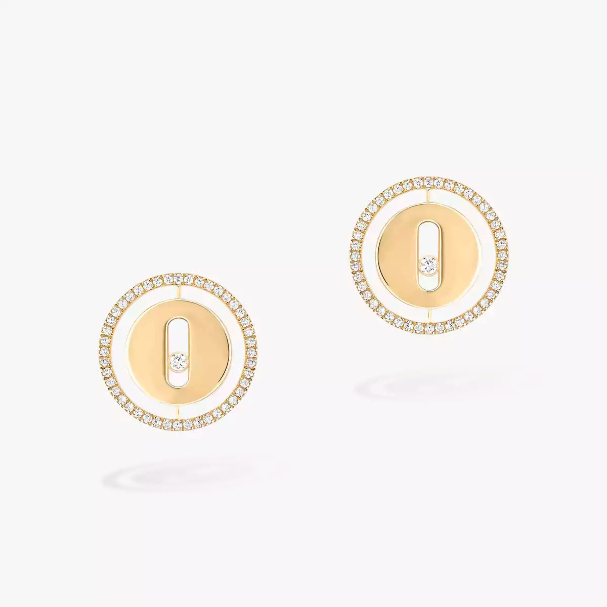 [Blue Tears Jewelry]Lucky Move Diamond Earrings