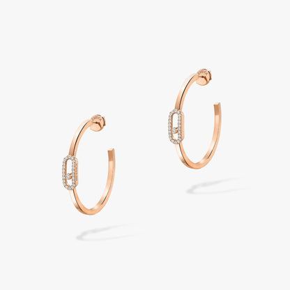 [Blue Tears Jewelry]CREOLES MOVE UNO PM DIAMOND EARRINGS