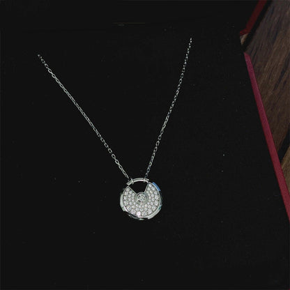 [BLUE TEARS]AMULETTE SILVER FULL DIAMOND NECKLACE