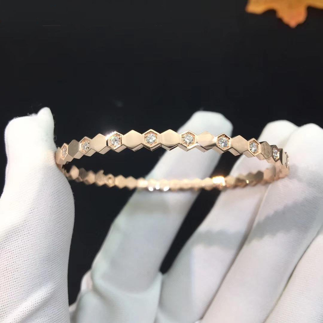 [BLUE TEARS]BEE LOVE PINK GOLD DIAMOND BRACELET