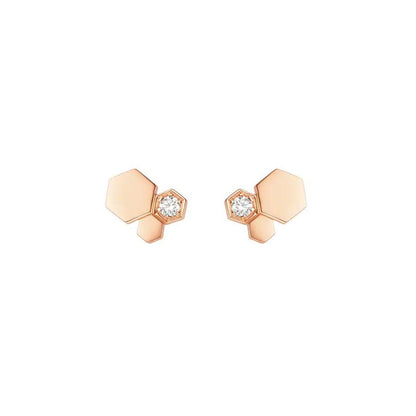 [BLUE TEARS]BEE LOVE PINK GOLD DIAMOND EARRINGS
