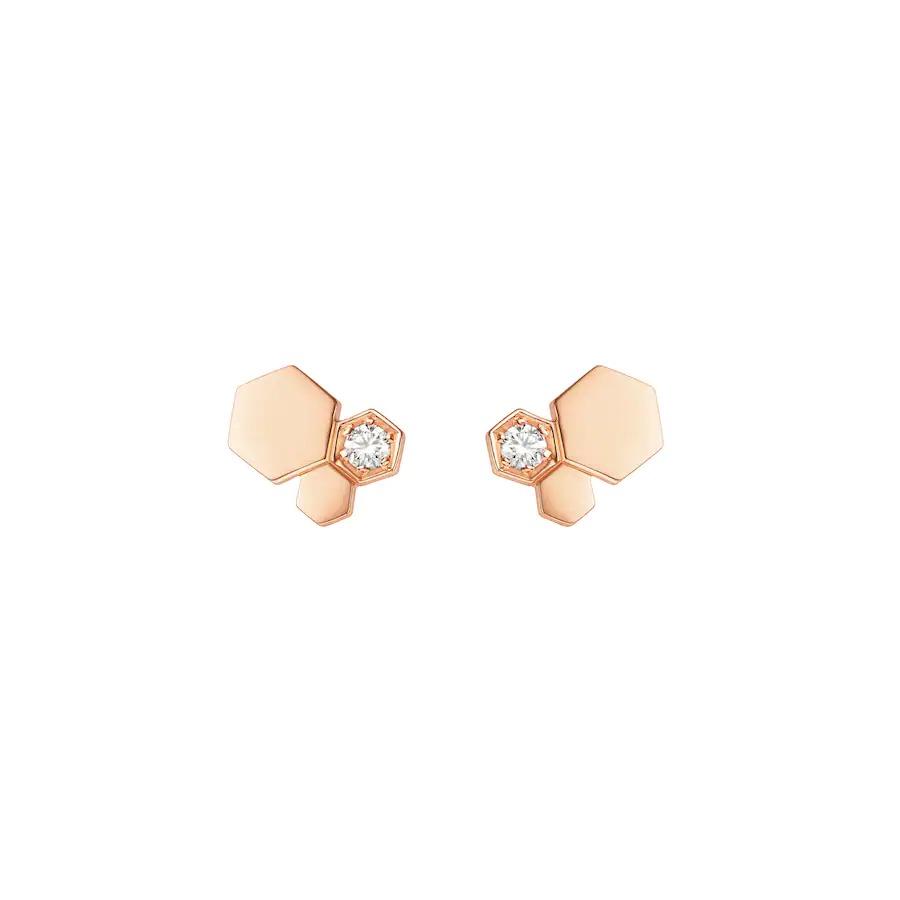 [BLUE TEARS]BEE LOVE PINK GOLD DIAMOND EARRINGS