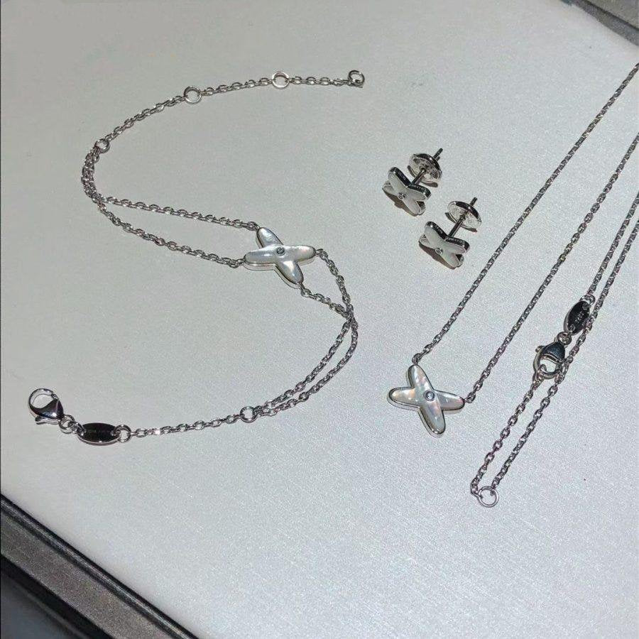 [BLUE TEARS]JEUX BRACELET WHITE MOP SILVER 1 DIAMOND