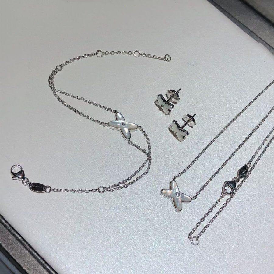 [BLUE TEARS]JEUX BRACELET WHITE MOP SILVER 1 DIAMOND