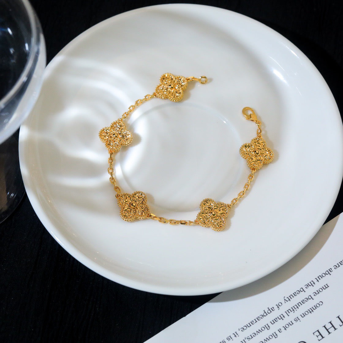 [BLUE TEARS]CLOVER 5 MOTIFS BRONZING BRACELET