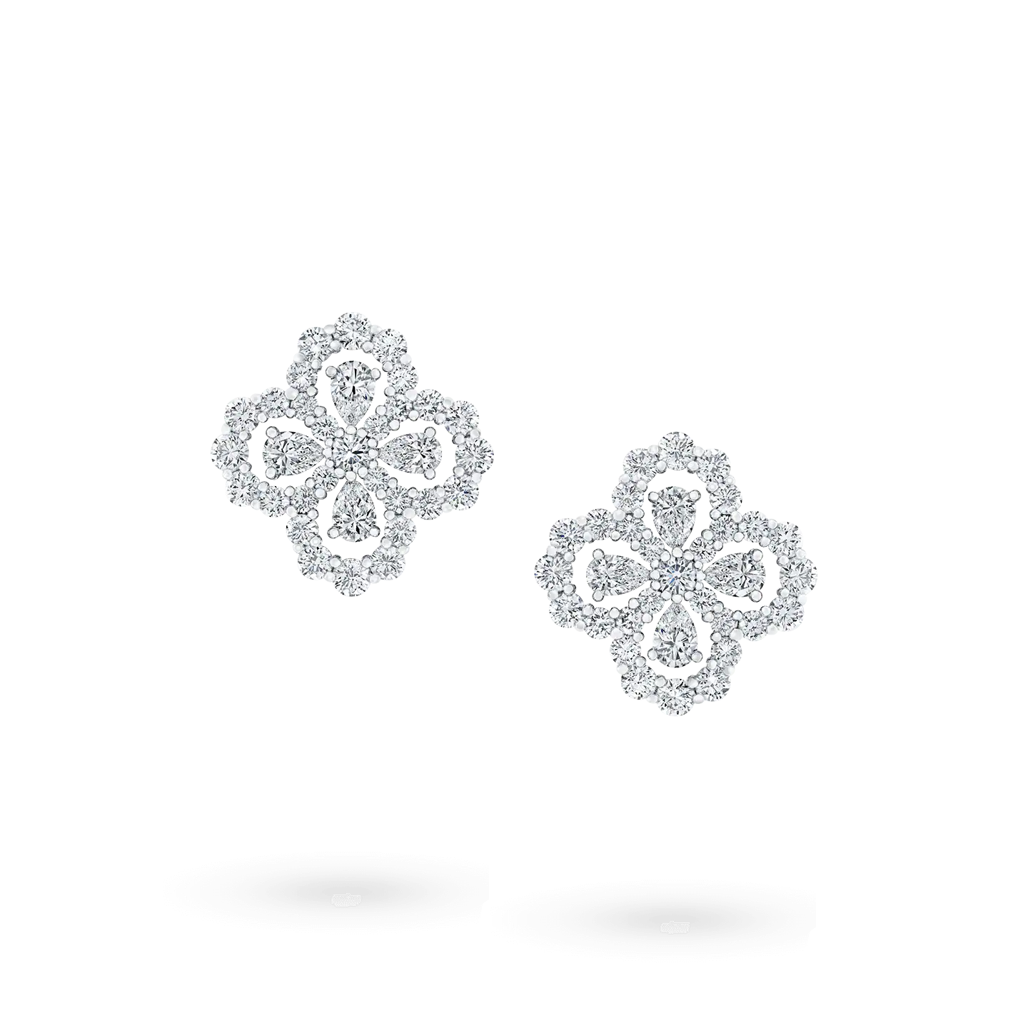 LOOP EARRINGS FULL MOTIF DIAMOND 16MM