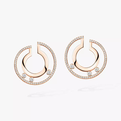 [Blue Tears Jewelry]Move Romane Small Diamond Hoop Earrings
