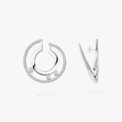 [Blue Tears Jewelry]Move Romane Small Diamond Hoop Earrings