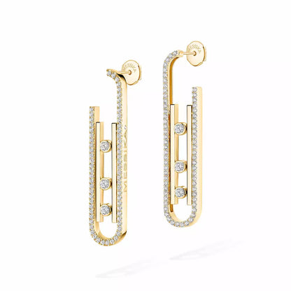 [Blue Tears Jewelry]Diamond Pendant Earrings Move 10Th