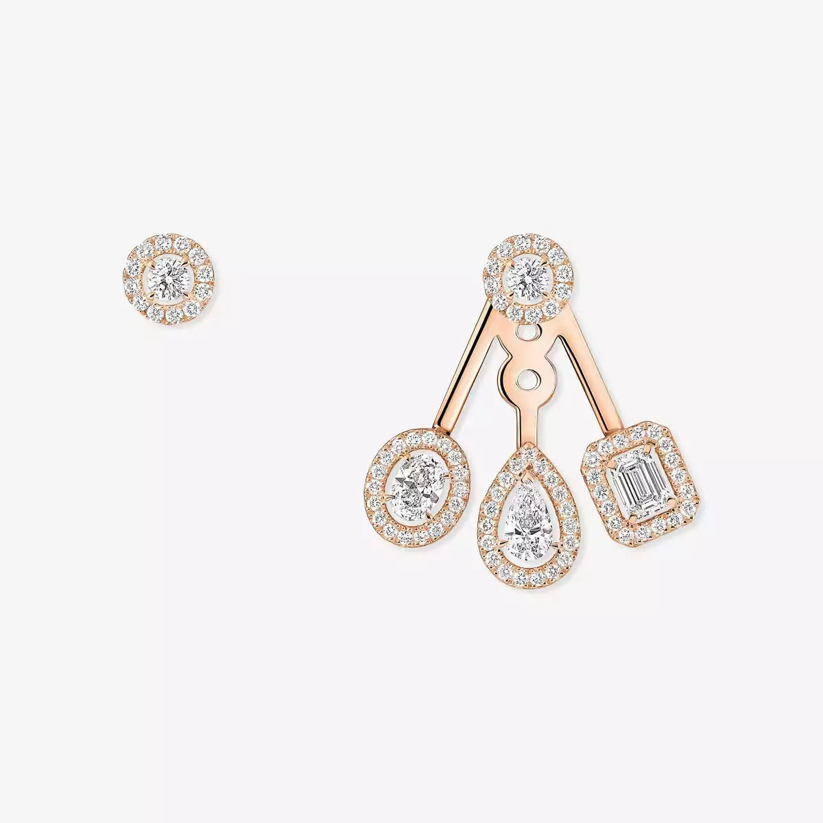 [Blue Tears Jewelry] My Twin Trio  Diamond Earrings