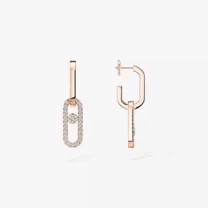 [Blue Tears Jewelry]Move Link Diamond Earrings