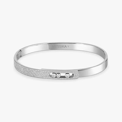 [Blue Tears Jewelry]Move Noa Rose Gold Pavé Diamond Bangle Bracelet